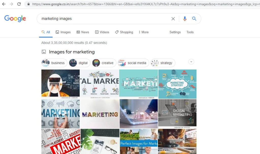 Images search in Google